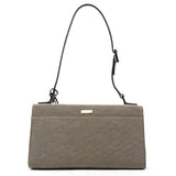 001 4214 Sac porté épaule Lady Lock en toile beige et noire
