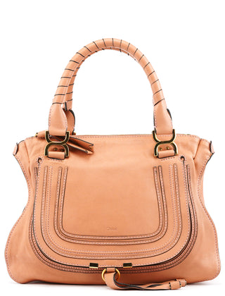 Soft Pink Leather Marcie Shoulder Bag
