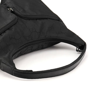 001 3380 Black GG Nylon Double Pocket Shoulder Bag