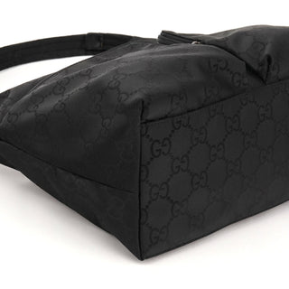 001 3380 Black GG Nylon Double Pocket Shoulder Bag