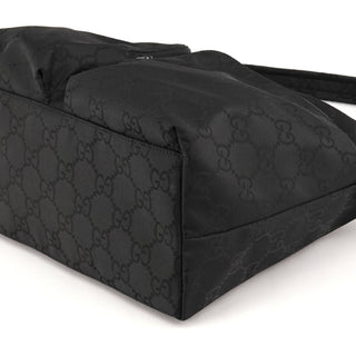 001 3380 Black GG Nylon Double Pocket Shoulder Bag