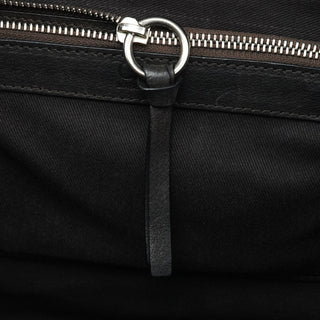 Brown Washed Leather Top Handle Bag