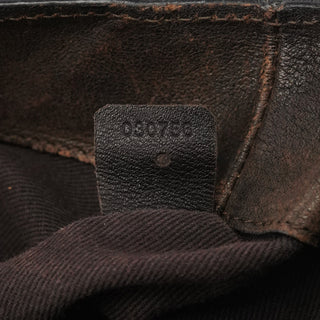 Brown Washed Leather Top Handle Bag