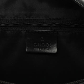000 0531 Black Leather Bamboo Shoulder Bag