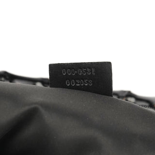 000 0531 Black Leather Bamboo Shoulder Bag