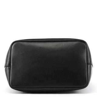 000 0531 Black Leather Bamboo Shoulder Bag