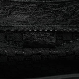 Black Leather Jackie Shoulder Bag