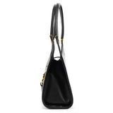 Black Leather Jackie Shoulder Bag