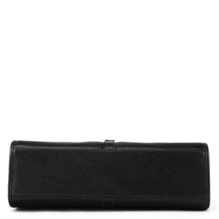 Black Leather Jackie Shoulder Bag