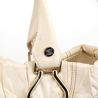 Ivory Leather Pillow 2-Way Bag