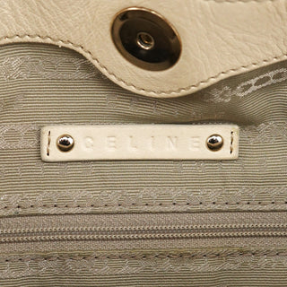 Ivory Leather Pillow 2-Way Bag