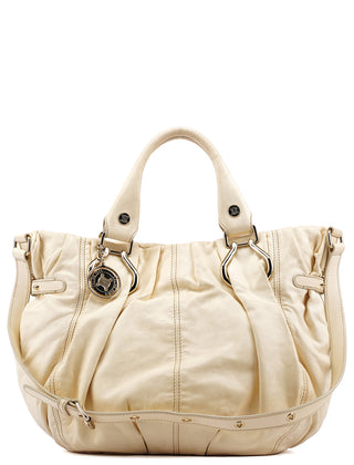 Ivory Leather Pillow 2-Way Bag