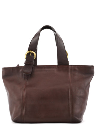 4133 Brown Leather Belt Tote Bag