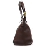 4133 Brown Leather Belt Tote Bag