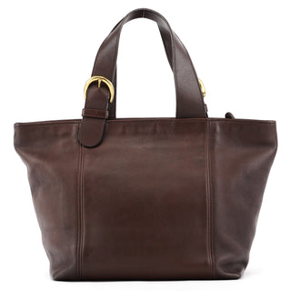 4133 Brown Leather Belt Tote Bag