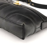 11042 Sac porté épaule Turnlock en cuir noir