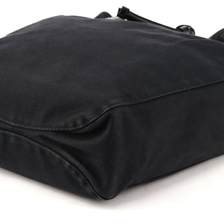 95374 Black Canvas Drawstring Tote Bag
