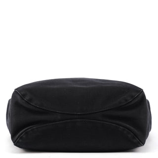95374 Black Canvas Drawstring Tote Bag