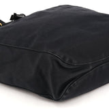 95374 Black Canvas Drawstring Tote Bag