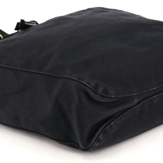 95374 Black Canvas Drawstring Tote Bag