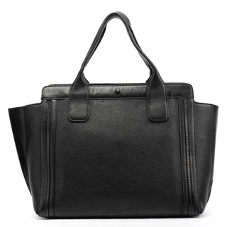 Black Leopard Calfhair Leather Alison Tote Bag