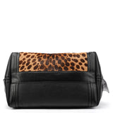 Black Leopard Calfhair Leather Alison Tote Bag