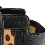 Black Leopard Calfhair Leather Alison Tote Bag