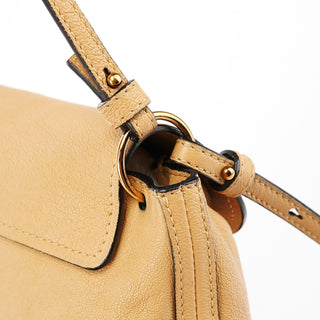 Beige Leather Elsie 2-Way Shoulder Bag
