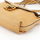 Beige Leather Elsie 2-Way Shoulder Bag
