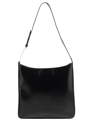 1998 Black Vitello Leather Shoulder Bag