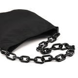 1996 Black Tessuto Nylon Chain Shoulder Bag
