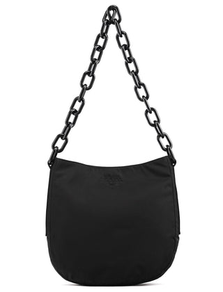 1996 Black Tessuto Nylon Chain Shoulder Bag