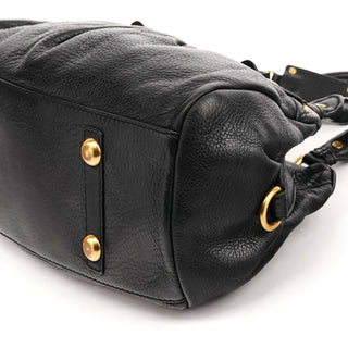 Black Leather Classic Q Baby Groovee 2-Way Bag