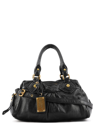 Black Leather Classic Q Baby Groovee 2-Way Bag