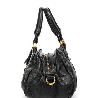 Black Leather Classic Q Baby Groovee 2-Way Bag