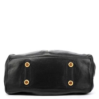 Black Leather Classic Q Baby Groovee 2-Way Bag
