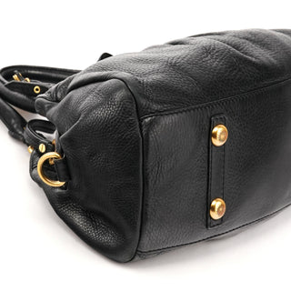 Black Leather Classic Q Baby Groovee 2-Way Bag