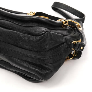 Black Leather Paraty 2-Way Bag