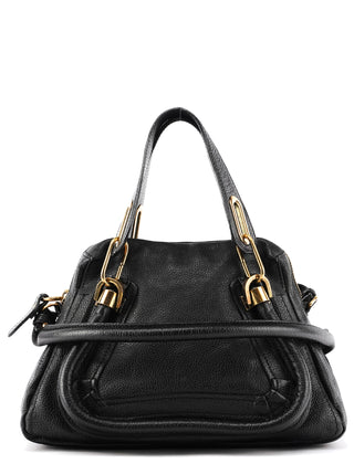 Black Leather Paraty 2-Way Bag