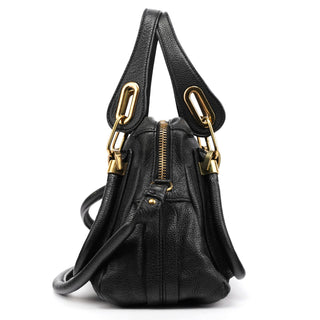 Black Leather Paraty 2-Way Bag
