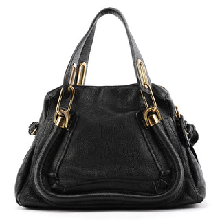 Black Leather Paraty 2-Way Bag