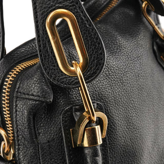 Black Leather Paraty 2-Way Bag