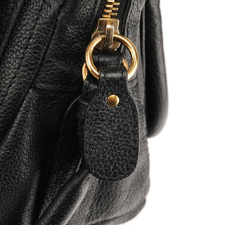 Black Leather Paraty 2-Way Bag