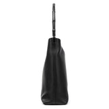 001 3244 Sac porté épaule Bamboo en cuir de veau noir