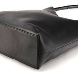 001 3244 Sac porté épaule Bamboo en cuir de veau noir