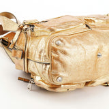 Gold Leather Betty Bowling Bag