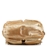 Gold Leather Betty Bowling Bag