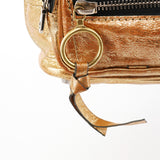 Gold Leather Betty Bowling Bag