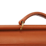 5266 Tan Leather Beekman 2-Way Briefcase Bag
