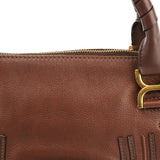 Sac deux portés Marcie en cuir marron